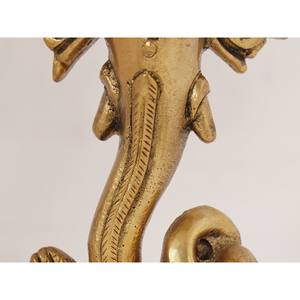 รูปปั้นพระพิฆเนศทองเหลืองสลักรูปตรีศูลทำด้วยมือขนาด5นิ้วผลิตในอินเดีย - Product Image 3