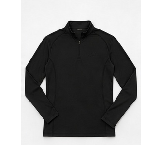 Chemise d'équitation pour homme à manches longues, imprimée, noire, avec fermeture éclair sur le devant, tricotée, performante, style décontracté chic - Product Image 6