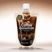 Pochette souple polyvalente de 30 ml pour café expresso, petit sachet portable à bec verseur pour concentré de café