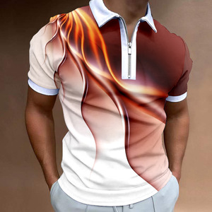 Camisetas Polo para Hombre con Estampado Tie-Dye Degradado, Talla Grande 6XL, Manga Corta, Impresión 3D, Estilo Urbano, Camiseta Polo Casual de Verano - Product Image 4