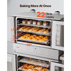 Forno a Convezione Commerciale a Doppio Piano da 14 Cu.ft con 40.000 BTU X 2 Potenti Bruciatori a Gas Naturale per Panetteria - Product Image 5