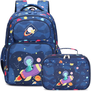 Cute Dinosaur Space School <b>Backpack</b> with Lunch Bag Set Lightweight Primary <b>Student</b> Bookbag for Boys and Kids <b>student</b> bag - Product Image 1