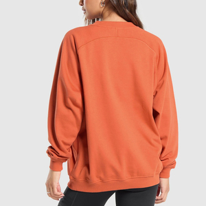 Sudadera Casual para Mujer, 100% Algodón Ecológico, Personalizable con Logotipo Frontal, Forro Polar Suave, Color Naranja, Hecha en Pakistán - Product Image 2