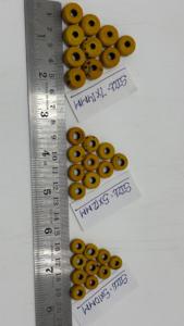 Perles en verre jaunes vieillies en forme de pneu, style vintage, pour la fabrication de bijoux, composants artisanaux, fournisseur en gros - Product Image 2