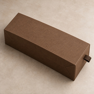 Caja de Embalaje Personalizada para Gafas de Sol con Impresión Marrón Tabaco y Cinta de Cierre - Product Image 5