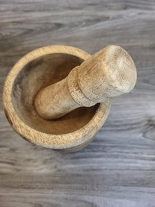 Ensemble mortier et pilon en bois naturel de qualité alimentaire, fait main, durable et écologique, 300 ml, pour épices, cuisine - Vente en gros AZ ENTERPRISES - Product Image 6