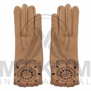 customized breathable brown dressing gloves in high quality leather very cheap price - Product Image 2