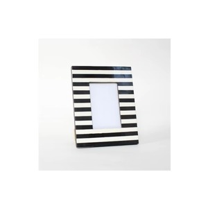 Luxury Chevron Bone Inlay Photo <b>Frame</b> Handmade Grey and <b>White</b> Geometric Bone Mosaic Picture <b>Frame</b> Decorative Tabletop Display - Product Image 5