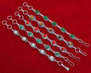 Amazing 5-100 Pcs Multi Color <b>Gemstone</b> <b>Bracelets</b> 925 Silver Plated Designer Handmade Jewelry Wholesale - Product Image 1