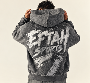 Sweat-shirt à capuche noir délavé pour homme avec imprimé graphique blanc, coupe oversize style streetwear, prix de gros abordable - Product Image 2