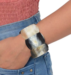 Joyería de Moda Ecológica Hecha a Mano, Artesanía Natural, Brazalete de Cuerno de Búfalo, Nuevo Diseño Romántico para Bodas, Artesanía Moderna con Forma de Luna Creciente - Product Image 6