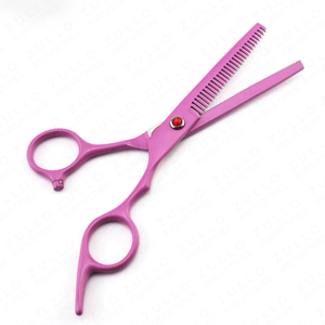 Ensemble de ciseaux de coiffure roses de qualité supérieure, 2 pièces, en acier inoxydable, ciseaux de coupe et d'éclaircissement pour salon - Product Image 4