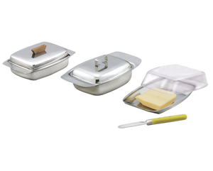 Elegant Design Stainless Steel Butter <b>Box</b> With Circular Shape <b>Party</b> Use Kitchen <b>Food</b> Storage Tray At Amazing Prices - Product Image 3