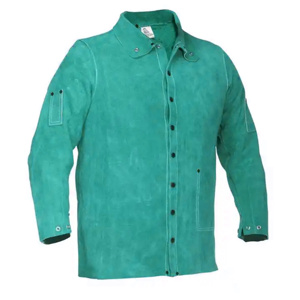 ผ้ากันเปื้อนหนังวัวแท้คุณภาพสูงสำหรับงานอุตสาหกรรม ป้องกันความร้อนและประกายไฟ ป้องกันร่างกาย - Product Image 2