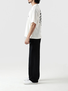 <b>Mens</b> Oversized Anime Solid <b>Fleece</b> T-<b>Shirt</b> Premium Cotton Streetwear Regular Sleeve Crew Neck Casual Fashion Anti-Wrinkle - Product Image 5