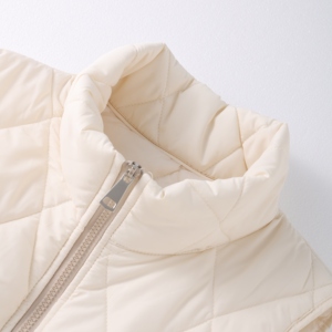 <span class=keywords><strong>Gilet</strong></span> <span class=keywords><strong>long</strong></span> sans manches zippé, léger, chaud, col montant, écologique, imperméable, coupe-vent, minimaliste, polyvalent pour <span class=keywords><strong>femme</strong></span> - Product Image 4