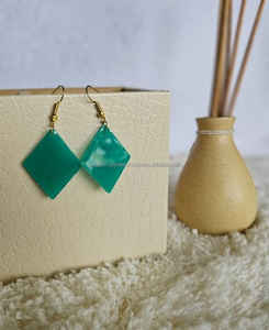 Modern Elegant Women's Resin Crafts <b>Earrings</b> Red Splash Fashion-Forward Pattern for Thanksgiving Occasions - Product Image 3