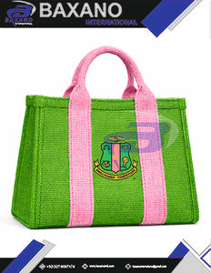 Sac fourre-tout en jute résistant à l'eau Alpha Kapa Alpha AKA Sorority avec fermeture éclair, élégant sac à main à lettres grecques pour les membres de la sororité AKA - Product Image 4