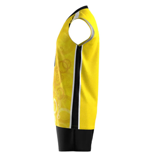 Maillot de volley-ball personnalisé pour femmes, imprimé par sublimation, 100% polyester, manches courtes, uniforme de volley-ball de plage tendance - Product Image 3