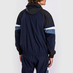 Ensemble de survêtement à capuche pour homme, color block, manches longues, fermeture éclair, séchage rapide, polyester, pantalon de jogging streetwear avec poche latérale - Product Image 3
