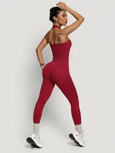 Ensemble de sport sans couture à compression 2 pièces : Crop top sportif à panneau graphique asymétrique et pantalon de yoga élastique amincissant - Product Image 3