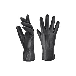 ABRA SPORTS Custom Genuine Sheepskin Leather <b>Touchscreen</b> <b>Gloves</b> Linen Lining Needle Detection for Men-Striped Wrist-Length - Product Image 1