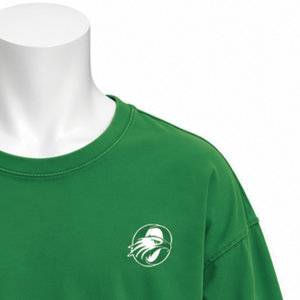 Camiseta de Manga Larga Oversize Verde Bosque con Efecto Lavado, Hombros Caídos, Estilo Casual Urbano, Ajuste Relajado - Product Image 5