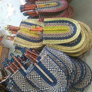 2026 Hot Sale Handheld & Wall Hanging Seagrass <b>Fan</b> Handmade Boho Wedding Birthday Party Decoration Gift from Vietnam - Product Image 3