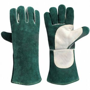 Heavy Duty Cowhide Leather Safety <b>Gloves</b> Welding Flame Proof <b>Thermal</b> Protection Industrial Hand Wear Hunting LGW-0024B - Product Image 1