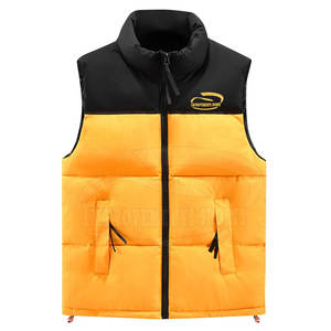 Label privé gilet bouffant de couleur contrastée nouveauté hommes gilet bouffant fermeture éclair complète hommes gilet bouffant - Product Image 1
