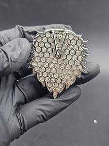 Colgante de águila personalizado, completamente cubierto de moissanita incolora, en plata 925, joyería hip hop con diamantes VVS personalizados de la India. - Product Image 1