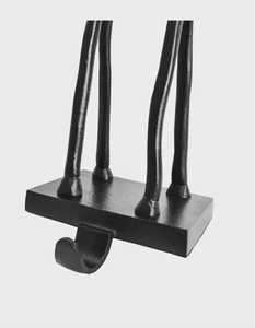 Rustic Metal Black Deer Christmas <b>Stocking</b> <b>Holders</b> Hangers Holiday feltsocks - Product Image 2