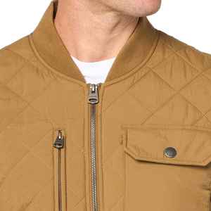 Custom Logo Front Softshell Bomber <b>Jacket</b> Men Canvas Outdoor Winter Fall Seasons <b>Mandarin</b> <b>Collar</b> Breathable Zipper Closure High - Product Image 3