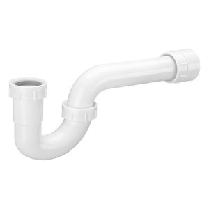 Kit tubo di scarico per lavello da 1-1/2 pollici P-Trap bianco PP TPU in plastica resistente alle perdite Lavatrici cucina bagno scarico fognario adattabile - Product Image 1