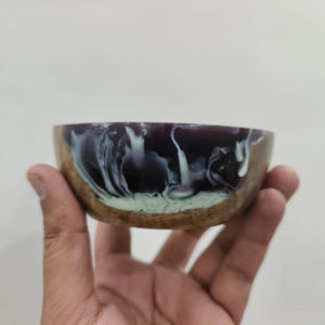 Tazón de Resina de Madera, Diseño Moderno y Redondo, para Servir Comida, para Uso en el Hogar, Hoteles y Restaurantes - Product Image 1