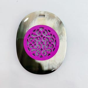 Meilleure vente pendentif en corne de buffle fait à la main placage de Style Hip Hop pour la fabrication de bijoux de mode produit de soins de santé et de cadeaux - Product Image 3