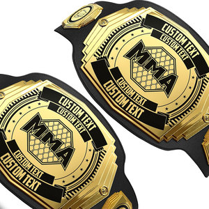 Ceinture de championnat MMA personnalisable en gros, directement de l'usine, avec plaques métalliques en gros pour ceinture de lutte - Product Image 4
