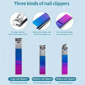 ชุดกรรไกรตัดเล็บสแตนเลส 4/12/16 ชิ้น สำหรับใช้ในร้านเสริมสวย ชุดเครื่องมือทำเล็บ สีไทเทเนียม ANAAIF - Product Image 6