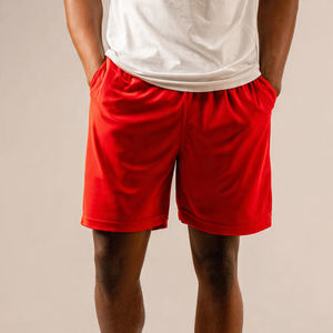 Shorts de sport pour homme 100% polyester à séchage rapide, shorts de course ajustés pour homme, shorts à taille haute avec cordon de serrage pour homme - Product Image 6