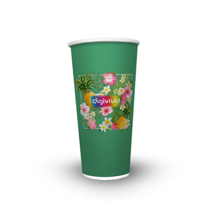 Gobelet en papier de qualité alimentaire 8-22oz à paroi unique imprimé personnalisé avec revêtement PE Qualité supérieure pour boissons chaudes et lattes - Product Image 1