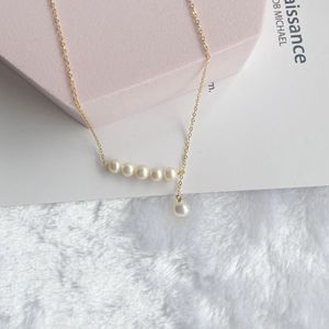 Freshwater <b>Pearl</b> <b>Necklace</b> S925 Pure Silver 14K <b>Gold</b>-Plated Elegant and Retro Style Natural Neck Decoration - Product Image 2