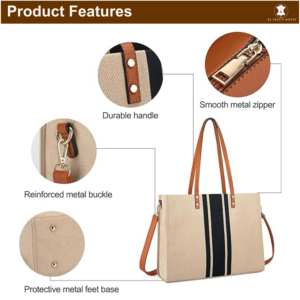 กระเป๋าถือหนังแท้สั่งทำพิเศษ ปิดซิป สะพายไหล่ สำหรับผู้หญิง มีหูหิ้วด้านบน - Product Image 4