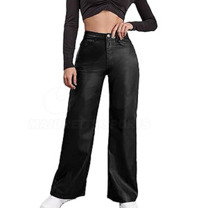 Made In Best Material Women Leather Pants Durable And Comfortable Soft Genuine Leather Stylish Design For Casual Wear - Product Image 6