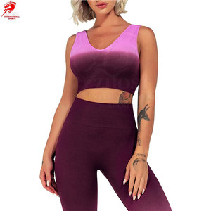 Women Seamless Yoga Set Stylish Stretch Gym Fitness <b>Leggings</b> <b>and</b> Crop <b>Top</b> Perfect for Yoga Workout <b>and</b> Daily Wear - Product Image 3