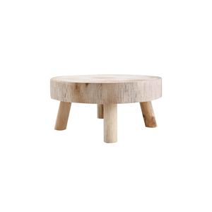 Tabouret rond en bois pour jardin, support décoratif pour fleurs, tabouret bas - Product Image 2