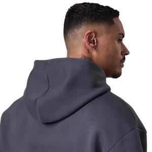 Sudadera con capucha para hombre, color gris carbón, informal, de forro polar, manga larga, para gimnasio y deporte. - Product Image 4
