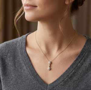 Luxury <b>Solid</b> 18k and 14 k <b>Gold</b> Diamond <b>Pendant</b> Certified Diamonds Jewelry - Product Image 2