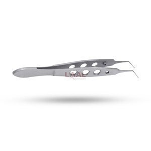 Pinzas Oftálmicas para Suturas, Puntas Anguladas Finas, Mango con Orificio Redondo Fenestrado, Instrumentos Médicos Quirúrgicos con Certificación CE e ISO - Product Image 5