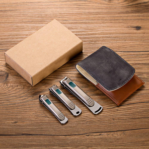 Premium Stainless Steel Manicure Nail Clippers Sets Premium Nail Cutting Tools Set with OEM Leather Caring Pouch - Product Image 4
