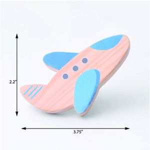 Handmade Modern <b>Wooden</b> Aeroplan Drawer Knobs for <b>Kids</b> Blue Dresser Cabinet Door Handles Cupboard Pulls <b>Kitchen</b> Use Wholesale - Product Image 2